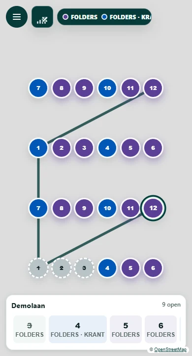 Actual NVGTR delivery interface with address markers, product details and three recorded checkoffs.